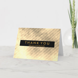 Diagonal Blue and Pink Stripe Modern Thank You Card