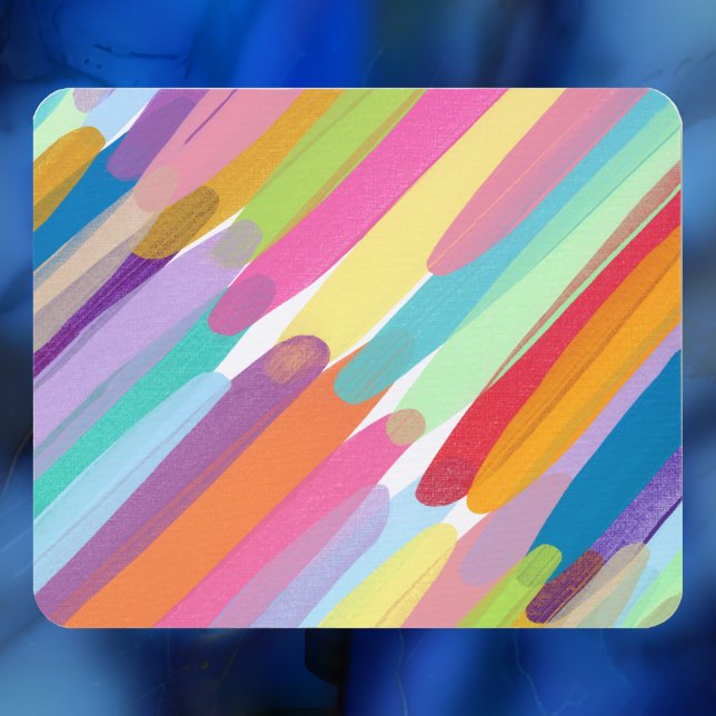 Diagonal Colour Strokes, Abstract Painting Mouse Mat (Creator Uploaded)
