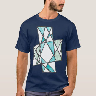 Diagonal Crosses Motif T-shirt