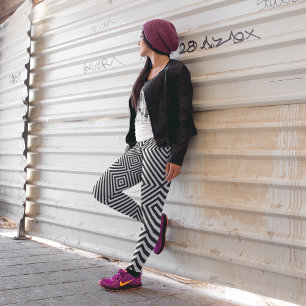 Diagonal Crossing Pattern Leggings