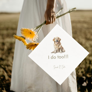 Diagonal Custom Pet Wedding Napkins