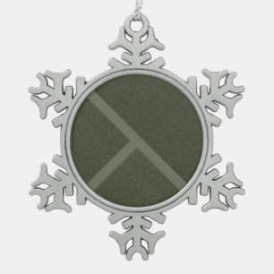 Diagonal Divide Snowflake Ornament – Customisable