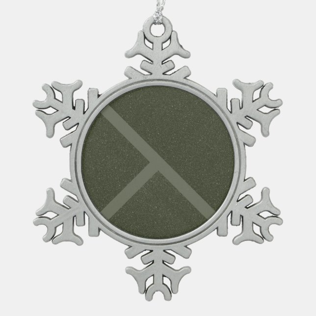 Diagonal Divide Snowflake Ornament – Customisable (Front)