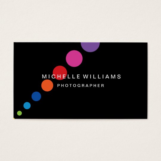 Diagonal Dots Photographer Business Card