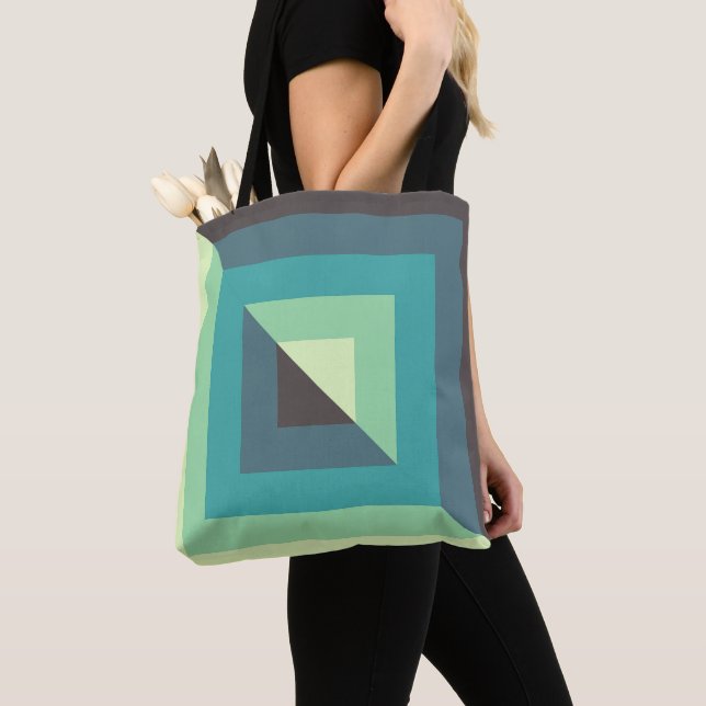 Diagonal Echoes Tote Bag (Close Up)