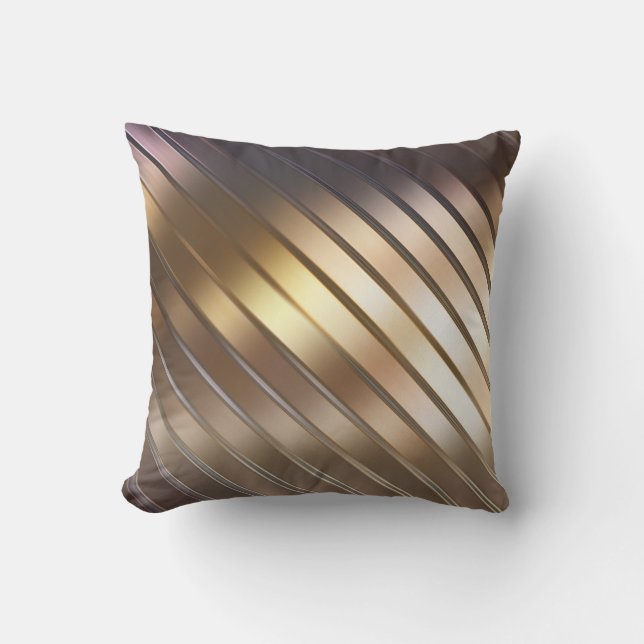 Diagonal golden abstract elegant background. cushion (Front)