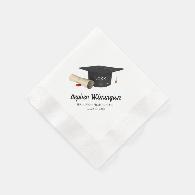 Diagonal Graduation Napkins Party (Corner)