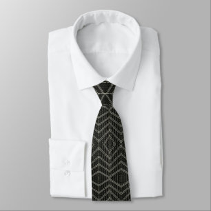 Diagonal Horizontal Vertical Grayish Spotted Dots Tie