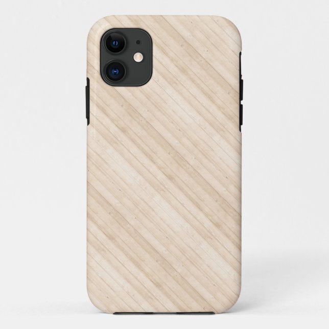 Diagonal Light Wood Texture iPhone 5 Case (Back)
