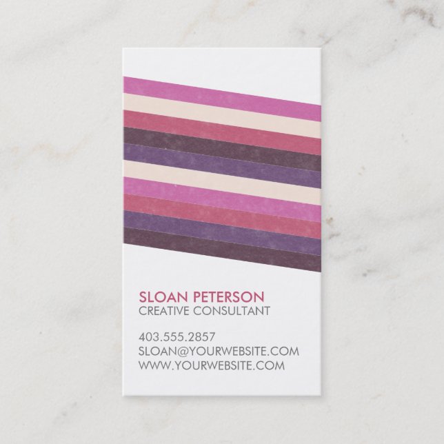 Diagonal Line Business Card (Front)