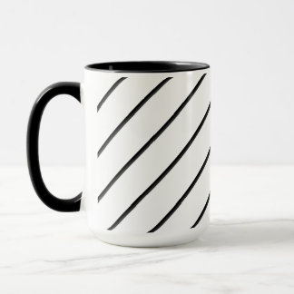 Diagonal Lines (black) Mug