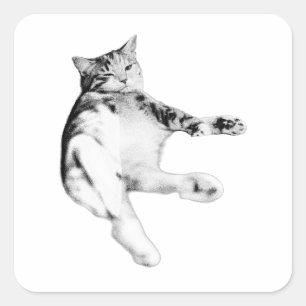 Diagonal Lounger Square Sticker