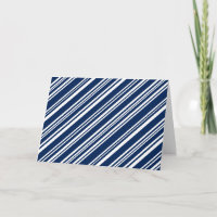 Diagonal Mixed Indigo and White Stripes