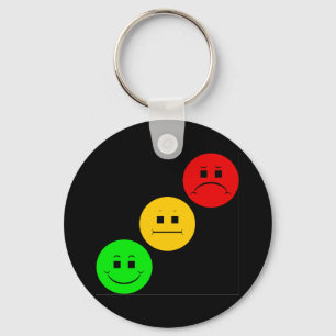 Diagonal Moody Stoplight Sans Stripe Key Ring
