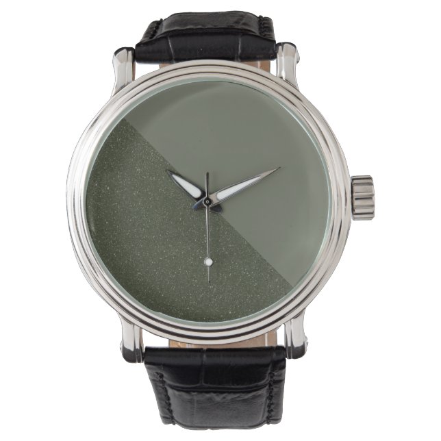 Diagonal Moss Dual-Tone Custom eWatch Watch (Front)