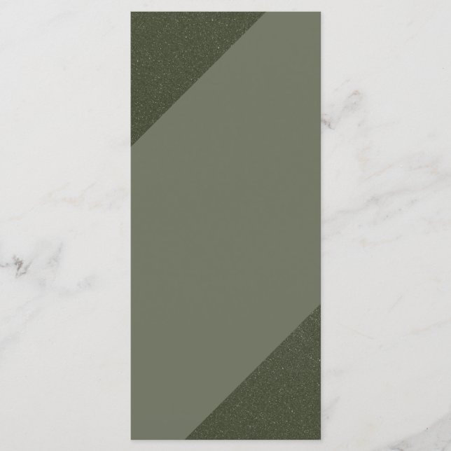 Diagonal Moss Green Custom Menu (Front)