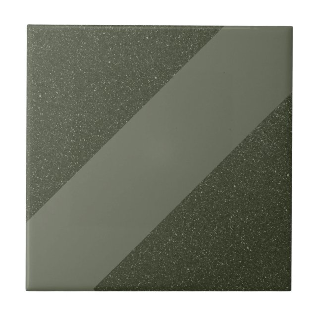 Diagonal Moss Green Custom Tile (Front)