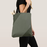 Diagonal Moss Green Custom Tote