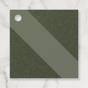 Diagonal Moss Green Favour Tags