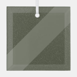 Diagonal Moss Green Ornament