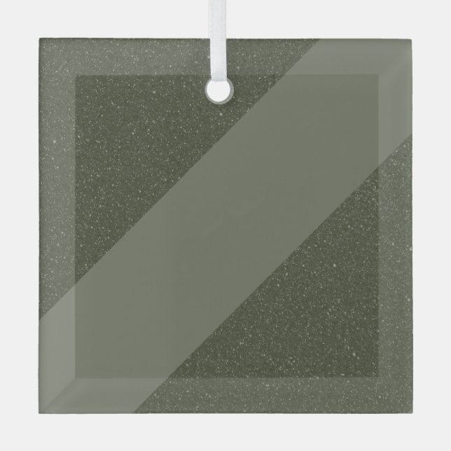 Diagonal Moss Green Ornament (Front)