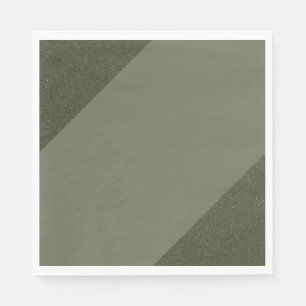 Diagonal Moss Green Paper Napkin