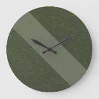 Diagonal Moss Green Wall Clock