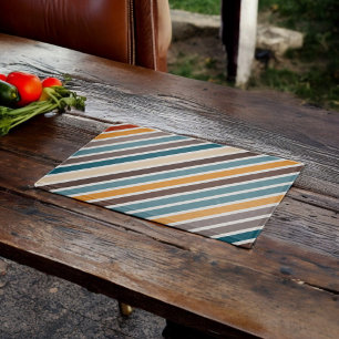 Diagonal Multicolor Stripes Cutting Board