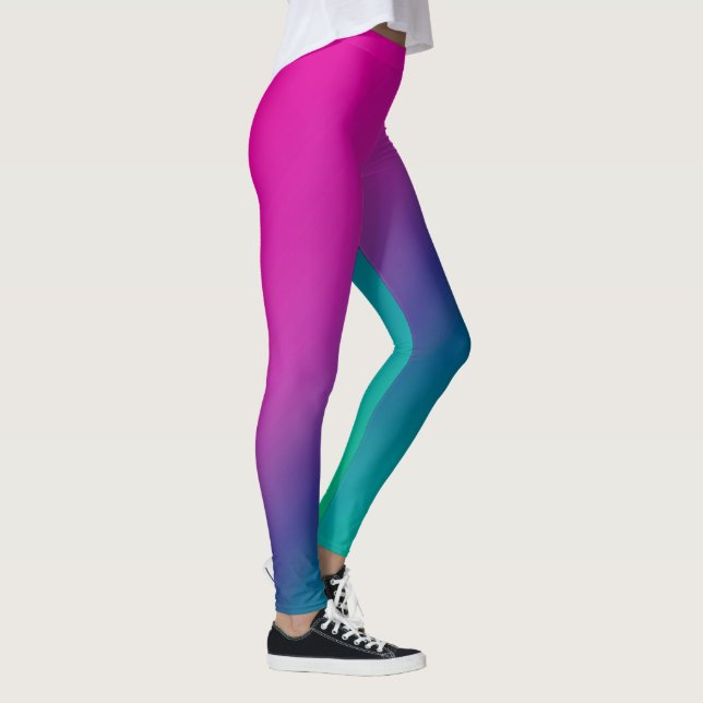 Diagonal Ombre Pink Leggings (Right)