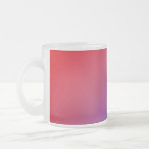 Diagonal Ombre Red Frosted Glass Coffee Mug