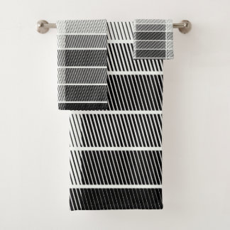 Diagonal Pinstripe Bath Towel Set