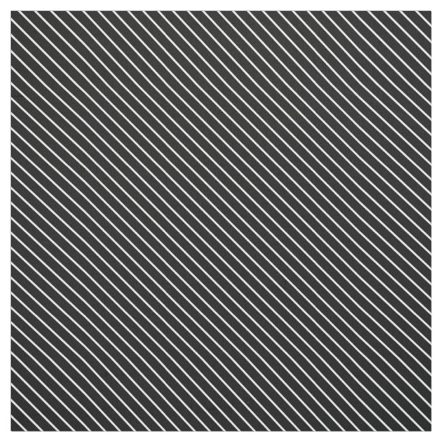 Diagonal pinstripes - black and white fabric (Swatch)