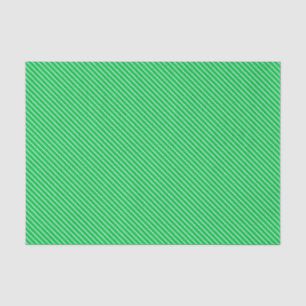 Diagonal pinstripes - emerald green and white tissue paper