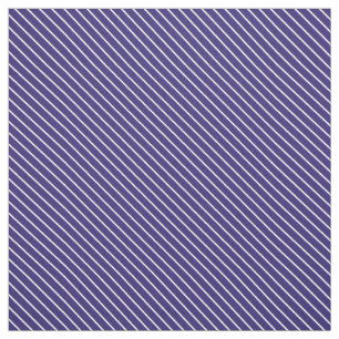 Diagonal pinstripes - navy blue and white fabric