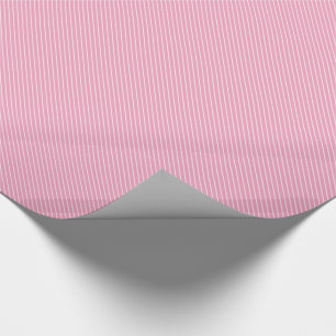 Diagonal pinstripes - shell pink and white wrapping paper