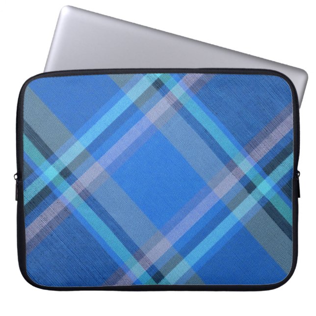 Diagonal Plaid Laptop Sleeve (Front)