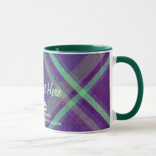 Diagonal Plaid, Your Text Here Mug