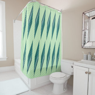 Diagonal Print Shower Curtain