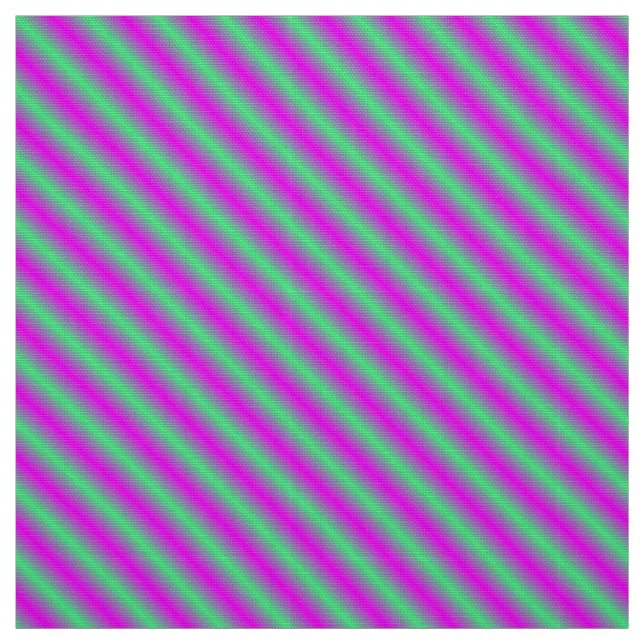 Diagonal purple and green stripes fabric (Swatch)