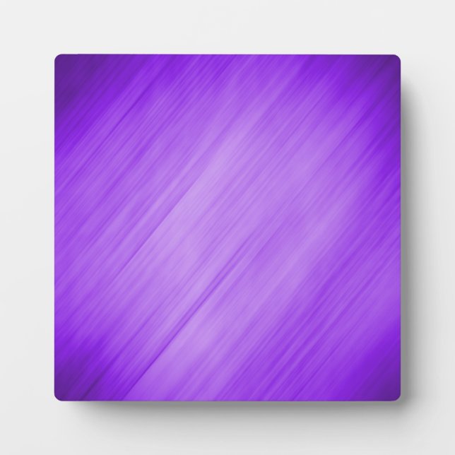 Diagonal Purple Modern Ombre Stripes Plaque (Front)