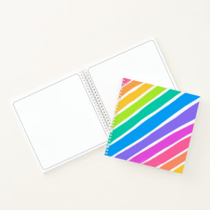 Diagonal Rainbow Colours Notebook