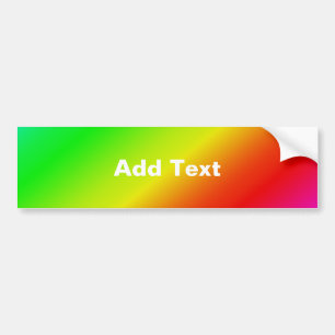 Diagonal Rainbow Gradient Red to Green Bumper Sticker