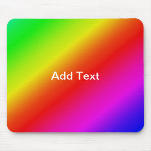 Diagonal Rainbow Gradient Red to Green Mouse Mat