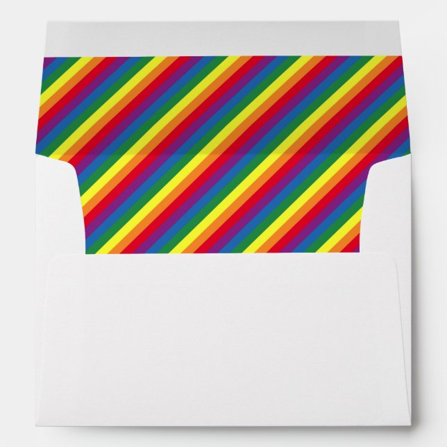 Diagonal Rainbow Pattern Envelope (Back (Bottom))
