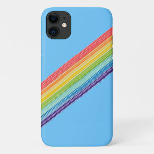Diagonal rainbow stripes iPhone 11 case