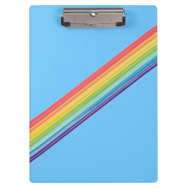 Diagonal rainbow stripes clipboard (Front)