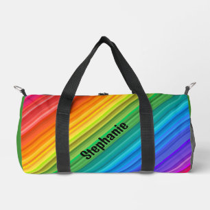 Diagonal Rainbow Stripes Design Bag