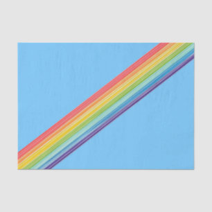Diagonal rainbow stripes tissue paper