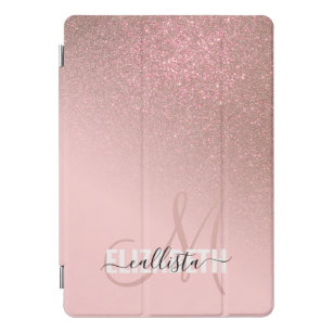 Diagonal Rose Gold Blush Pink Ombre Gradient iPad Pro Cover