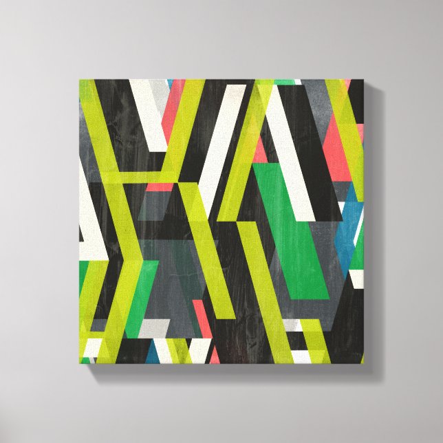 Diagonal Slipstream Pattern Canvas Print (Front)